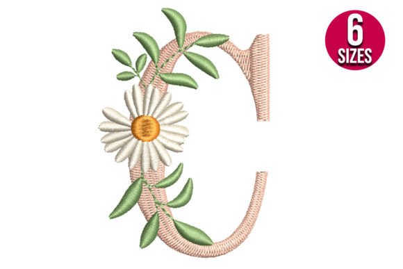 Review: Floral Alphabet Letter C for Apparel