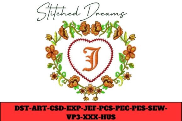 Reviewing the Floral Heart Letter J Design